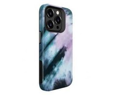 Dėklas Evelatus Armor lieta iPhone 15 Pro Max TPU + PC divu slāņu pielāgots mėlynas rozā prints triecienizturīga izturīga aizsardzība