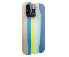 Dėklas Evelatus Apple iPhone 15 Pro Max Silicone case Multi-Colored Mėlyna Rožinė