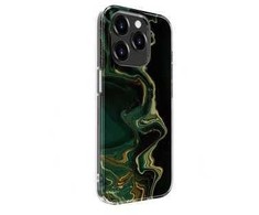 Dėklas Evelatus Apple iPhone 15 Pro PC Customized Print Design Marble Dark Žalias