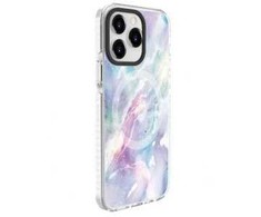 Dėklas Evelatus Apple iPhone 15 Pro PC+TPU With MagSafe Customized Print Marble Violetinė