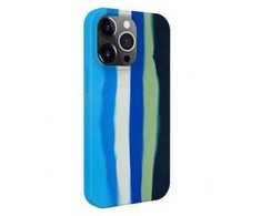 Dėklas Evelatus Apple iPhone 15 Pro Silicone case Multi-Colored Mėlyna