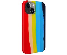 Dėklas Evelatus Apple iPhone 15 Silicone case Multi-Colored Rainbow