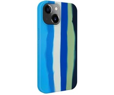 Dėklas Evelatus iPhone 15 Silikona Vāciņš Dažādu Krāsu Dizains Zila Gradienta
