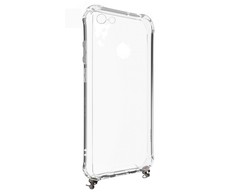 Dėklas Evelatus Apple iPhone 6/6S Silicone Transparent with Necklace TPU Strap Gold