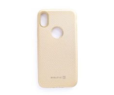 Dėklas Evelatus Apple iPhone X Carbon Gold