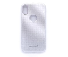 Dėklas Evelatus Apple iPhone X Carbon Sidabrinis