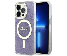 Dėklas GUESS GUHMP14LH4STU IPHONE 14 PRO 6.1 "PURPLE/PURPLE HARDCASE 4G MAGSAFE