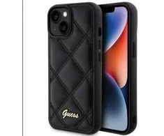 Dėklas GUESS GUHCP15SPSQSQSK IPHONE 15/14/13 6.1 "Juodas / Juodas HARDCASE QUILTD METAL LOGO