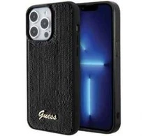 Dėklas GUESS GUHCP15XPSFDGSK IPHONE 15 PRO MAX 6.7 "Juodas/Juodas HARDCASE SEQUIN SCRIPT METAL