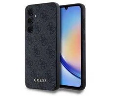 Guess GUOHCSA35G4GFGR A35 A356 juodos spalvos kietas dėklas 4G Metal Gold Logo