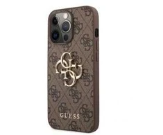 Dėklas Guess - Guess PU 4G Metal Logo Case for iPhone 13 Pro Brown