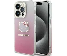 Apple iPhone 15 Pro Max Hello Kitty dėklas IML Gradient Electrop Kitty Head (HKHCP15XHDGKEP) rožinės spalvos