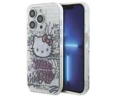 Apple iPhone 15 Pro Max Hello Kitty dėklas IML Kitty On Bricks Graffiti (HKHCP15XHDGPHT) baltos spalvos