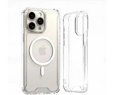 Hurtel dėklas telefonui skaidrus Corner MagSafe Apple iPhone 16 Plus – dėklas telefonui skaidrus