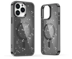 Hurtel Glitter MagSafe Apple iPhone 16 – dėklas telefonui juodos spalvos