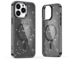 Hurtel Glitter MagSafe Apple iPhone 16 Pro – dėklas telefonui juodos spalvos