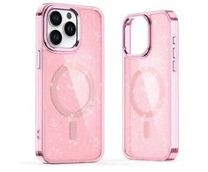 Hurtel Glitter MagSafe Apple iPhone 16 Pro – dėklas telefonui rožinės spalvos