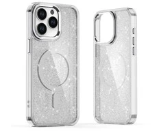Hurtel Glitter MagSafe Apple iPhone 16 – dėklas telefonui baltos spalvos