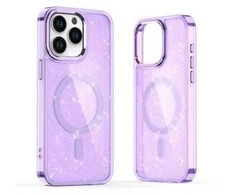Hurtel Glitter MagSafe Apple iPhone 16 Plus – dėklas telefonui violetinės spalvos