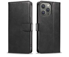 Hurtel Leather Book Apple iPhone 16 – dėklas telefonui juodos spalvos