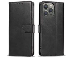Hurtel Leather Book Apple iPhone 16 Pro – dėklas telefonui juodos spalvos