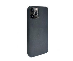 Dėklas iLike Apple iPhone 12 / 12 Pro Silicone plastikas case Eco Print Design Juodas