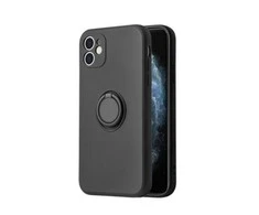 Dėklas iLike Apple IPHONE 12 PRO MAX SILICONE CASE RING Juodas