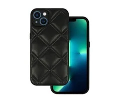 Dėklas iLike Apple IPHONE 14 LEATHER 3D CASE Juodas