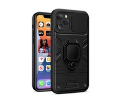 iLike Topt Ring Lens dėklas skirtas Apple iPhone 14 Pro Max juodos spalvos