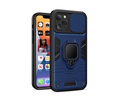 Dėklas iLike Apple IPHONE 14 PRO MAX RING LENS CASE Mėlyna