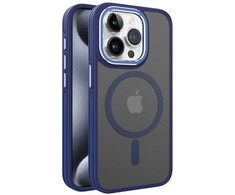 Dėklas iLike Apple iPhone 15 DUAL METAL FRAME MAGSAFE CASE Raudona