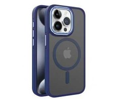 Dėklas iLike Apple iPhone 15 Pro Max DUAL METAL FRAME MAGSAFE CASE Mėlyna