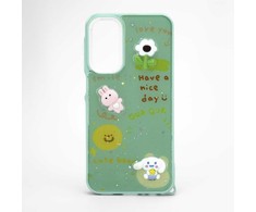 Dėklas iLike Samsung Galaxy A15 EPOXY CARTOON COVER Light Žalias