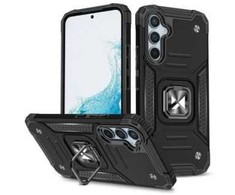 iLike Wozinsky Ring Armor dėklas Samsung Galaxy A34 5G šarvuotas dangtelis magnetinis laikiklis žiedas juodas