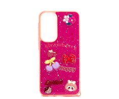 Dėklas iLike Samsung Galaxy A35 EPOXY CARTOON COVER Rose Raudona