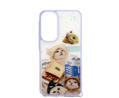 Dėklas iLike Samsung Galaxy A55 EPOXY CARTOON COVER Baltas Mėlyna