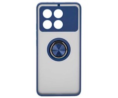 Dėklas iLike Xiaomi Poco X6 Pro Hybrid Case With Ring Dark Mėlyna