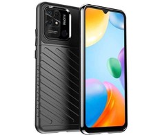 Dėklas iLike Hurtel Thunder Case Lankstus šarvuotas atveju Xiaomi Radmi 10C padengti juoda