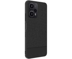 Dėklas iLike Xiaomi Redmi Note 12 / Poco X5 Plastic Leather Back Cover Juodas