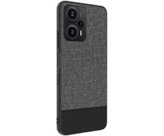 Dėklas iLike Xiaomi Redmi Note 12 / Poco X5 Plastic Leather Back Cover Gray