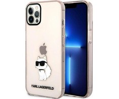 Apple iPhone 12 / 12 Pro Karl Lagerfeld dėklas Ikonik Choupette (KLHCP12MHNCHTCP) rožinės spalvos