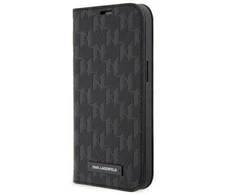 Dėklas Karl Lagerfeld KLBKP14LSAKLPK IPHONE 14 PRO 6.1 "BOOKCASE Juodas/Juodas SAFFIANO MONOGRAM