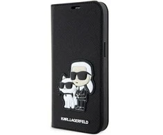 Dėklas Karl Lagerfeld KLBKP14LSANKCPK IPHONE 14 PRO 6.1 "BOOKCASE Juodas/Juodas SAFFIANO KARL &amp; CHOUPETTE