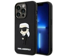 Apple iPhone 14 Pro Karl Lagerfeld dėklas Rubber Ikonik 3D (KLHCP14L3DRKINK) juodos spalvos