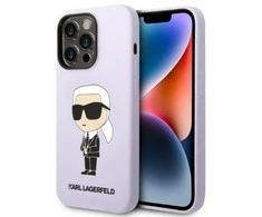 Karl Lagerfeld dėklas, skirtas iPhone 14 Pro 6,1 KLHCP14LSNIKBCU violetinės spalvos inės spalvos kietas dėklas , skirtas Silicone Ikonik