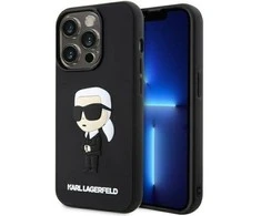 Dėklas Karl Lagerfeld KLHCP14X3DRKINK Apple iPhone 14 Pro Max 6.7" juodos spalvos hardcase Rubber Ikonik 3D