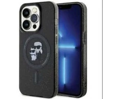 Karl Lagerfeld dėklas iPhone 15 Pro Max 6,7 KLHMP15XHGKCNOK juodas HC Magsafe IML KC Glitter
