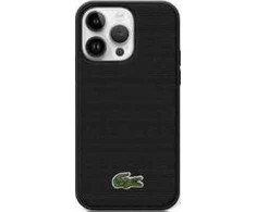 Lacoste Iconic Petit Pique Woven Logo MagSafe dėklas skirtas Apple iPhone 15 Juodas