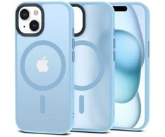 Tech-Protect MagMat MagSafe Apple iPhone 15 – matte dėklas telefonui mėlynos spalvos