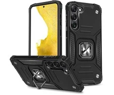 Wozinsky Ring Armor Samsung Galaxy S23 armored magnetic holder ring dėklas telefonui juodos spalvos